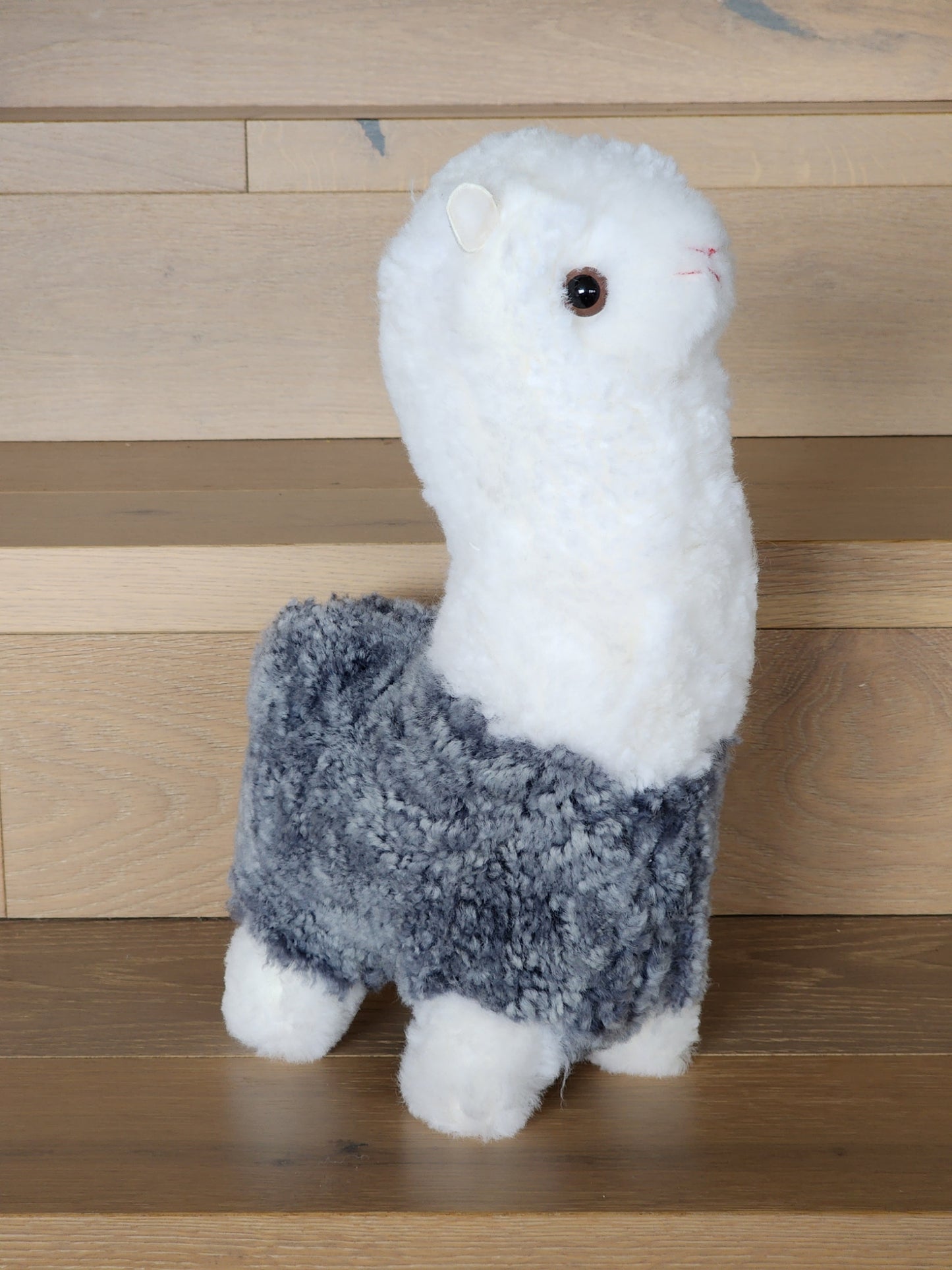 kids plush toy laama made from sheepskin wool