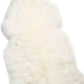 white sheepskin rug